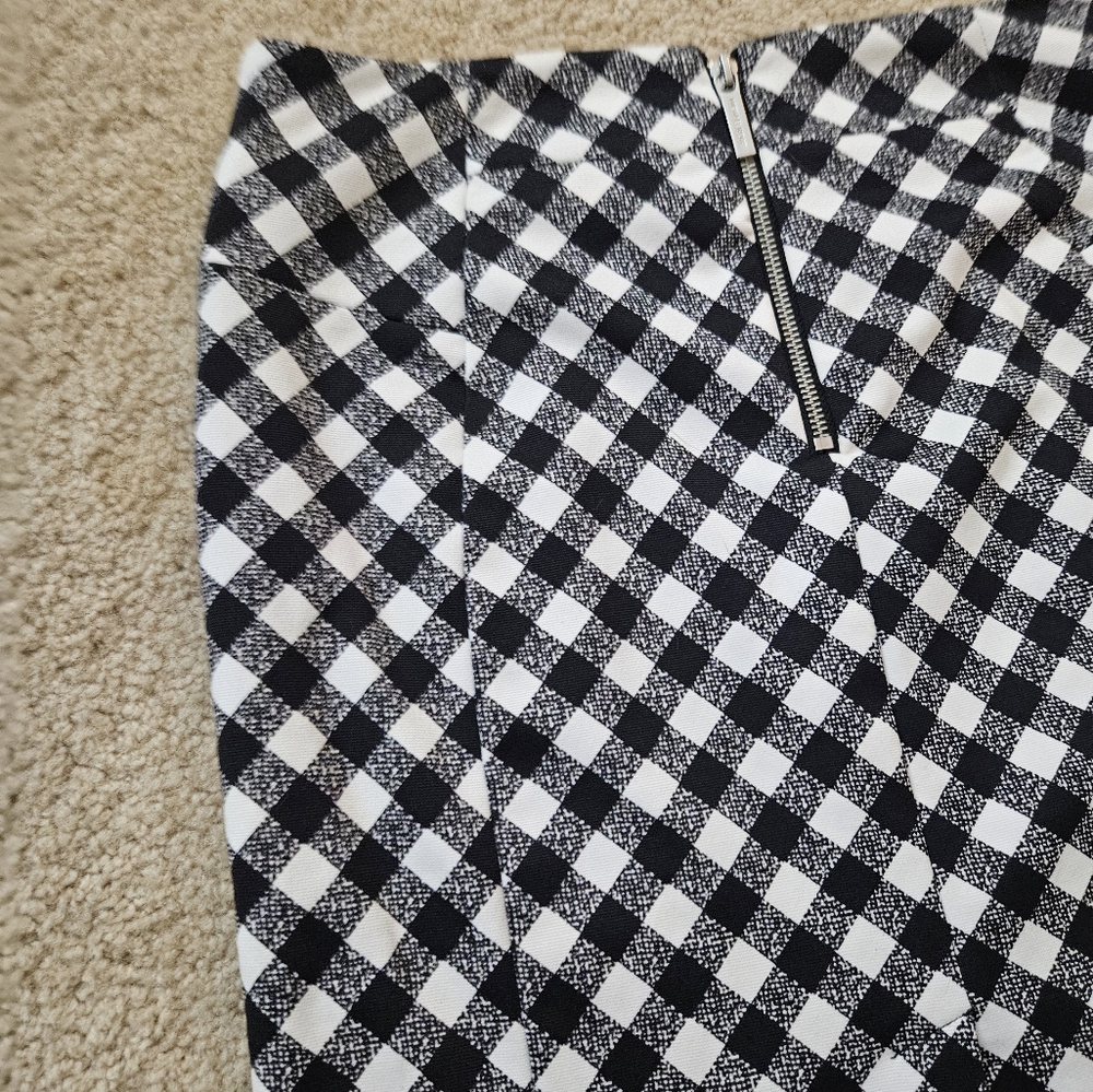 MICHAEL Michael Kors Black and White Checkered Women's Skirt Size 6 Six - Picture 12 of 16